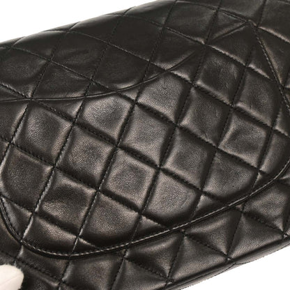 Chanel 1994-1996 Black Lambskin Medium Classic Double Flap Shoulder Bag