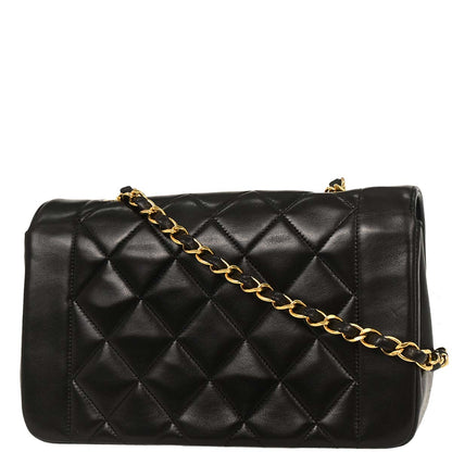 Chanel Black Lambskin Small Diana Shoulder Bag