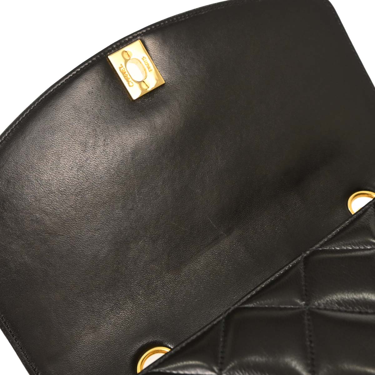 Chanel Black Lambskin Small Diana Shoulder Bag