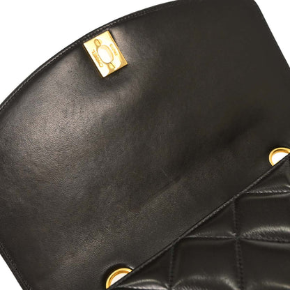 Chanel Black Lambskin Small Diana Shoulder Bag