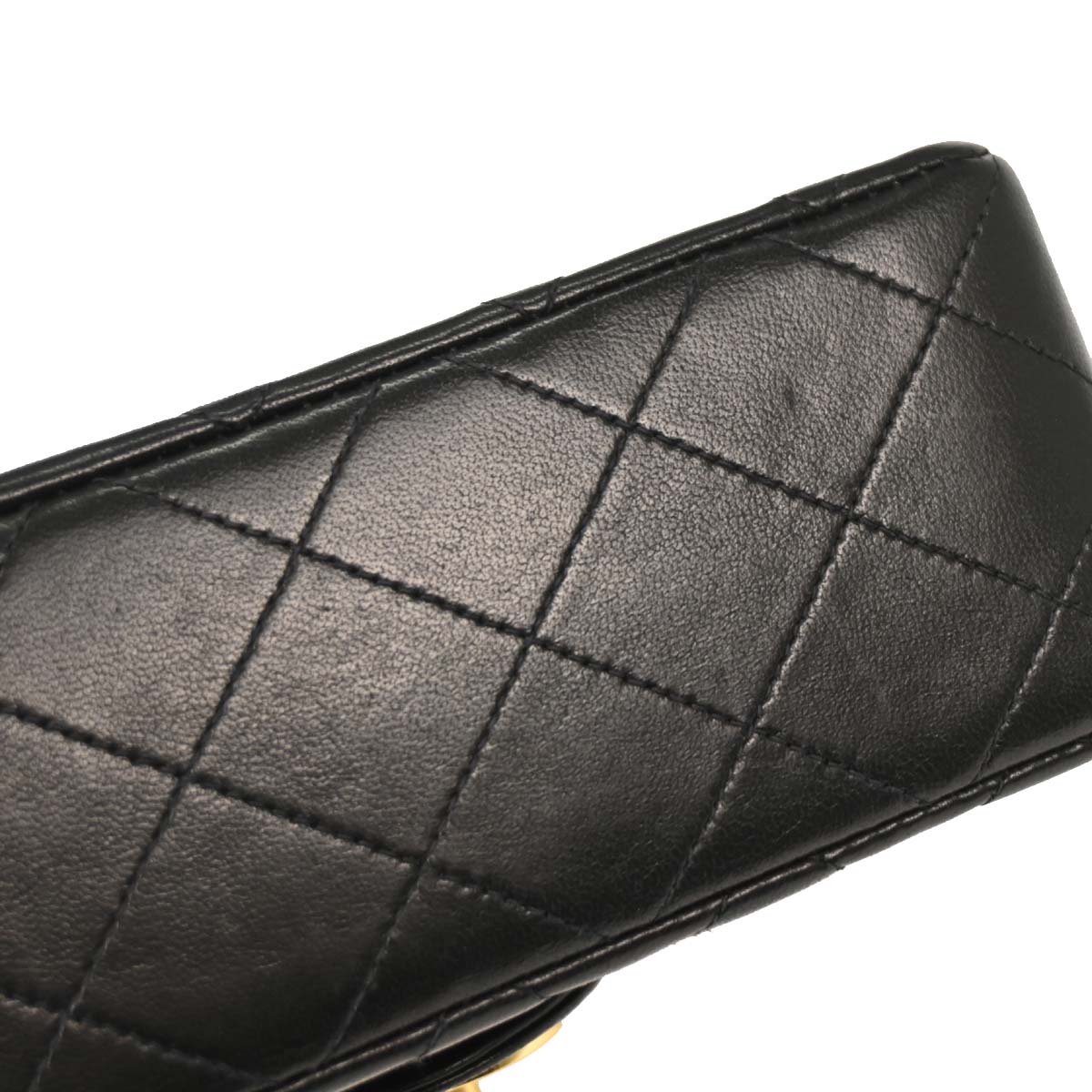 Chanel Black Lambskin Mini Classic Square Flap Shoulder Bag