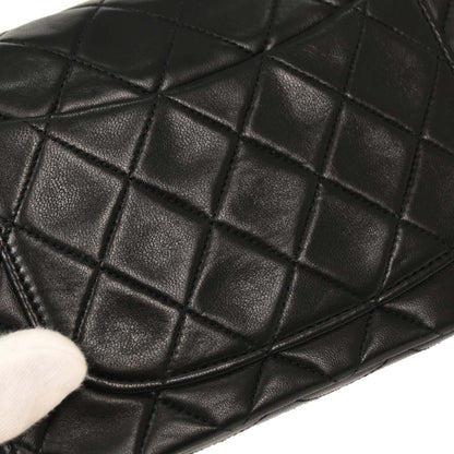 Chanel Black Lambskin Mini Classic Square Flap Shoulder Bag