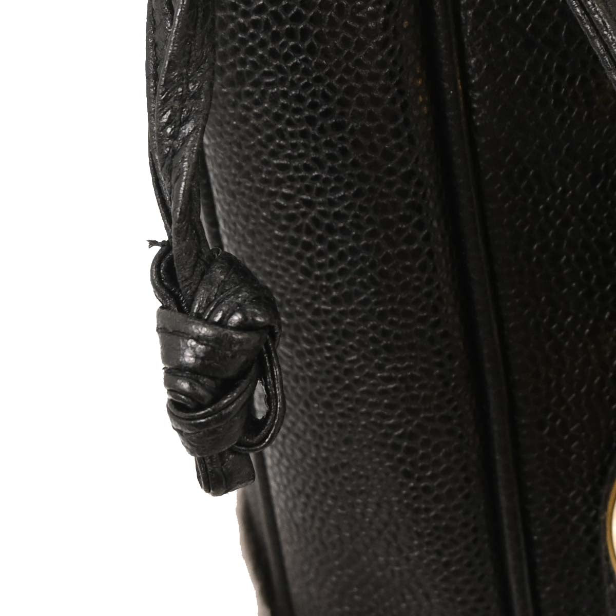 Chanel Black Caviar Triple CC Shoulder Tote Bag
