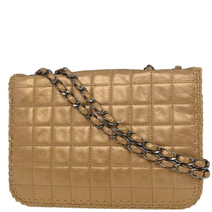 Chanel Gold Calfskin Mademoiselle Lock Shoulder Bag