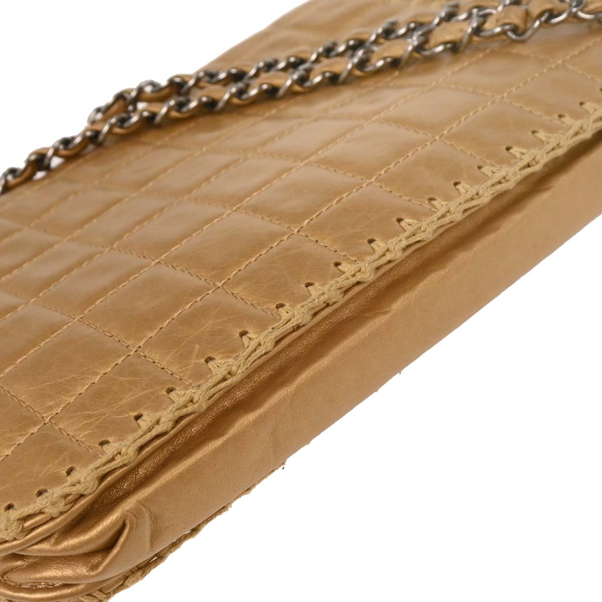 Chanel Gold Calfskin Mademoiselle Lock Shoulder Bag