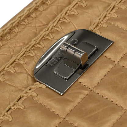 Chanel Gold Calfskin Mademoiselle Lock Shoulder Bag