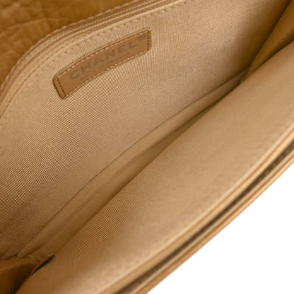 Chanel Gold Calfskin Mademoiselle Lock Shoulder Bag