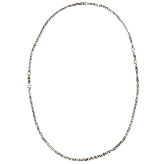 Hermes Necklace Chain Silver Ag925