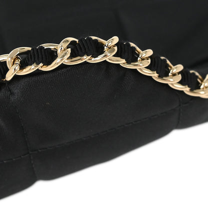 Chanel Black Satin Clutch Bag