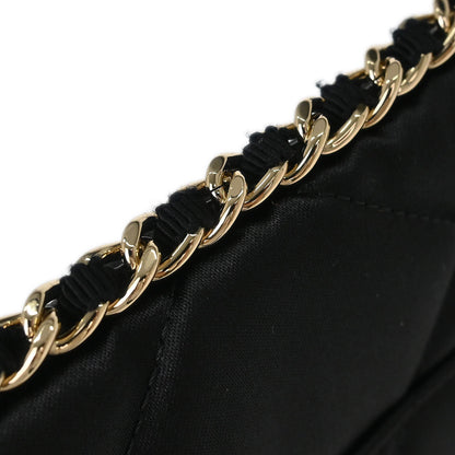 Chanel Black Satin Clutch Bag