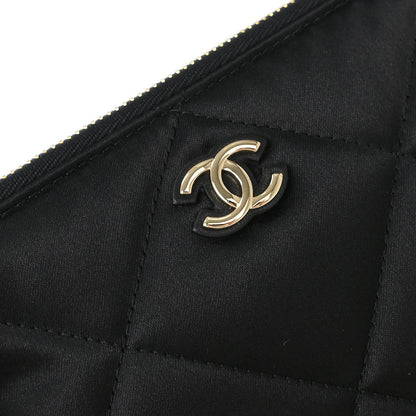 Chanel Black Satin Clutch Bag