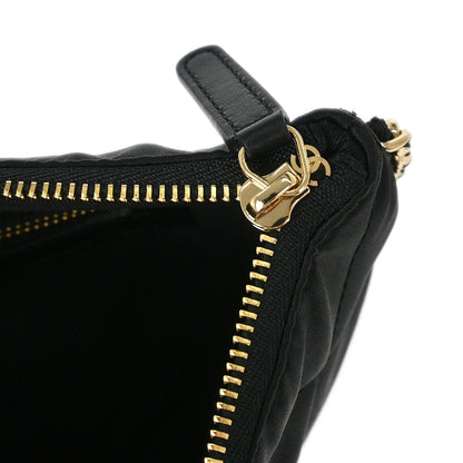 Chanel Black Satin Clutch Bag