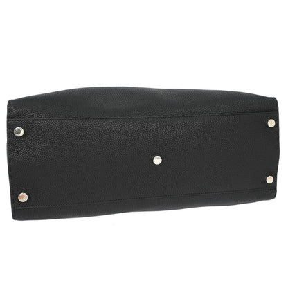 Fendi Black Leather Peekaboo Fit 2way Shoulder Handbag