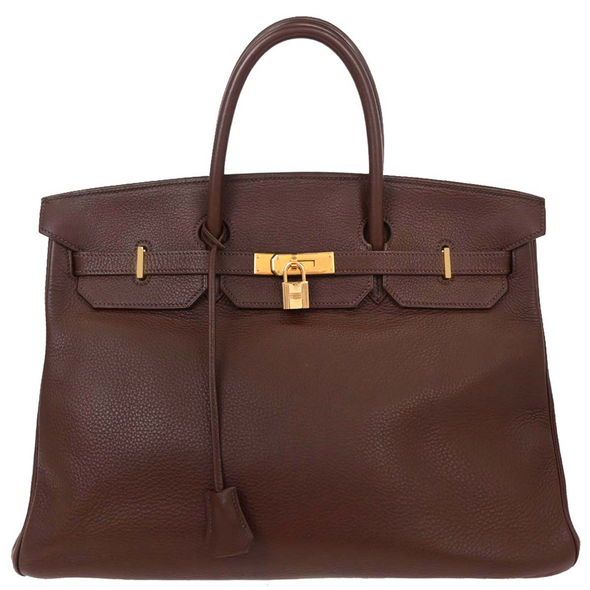 Hermes Havane Taurillon Clemence Birkin 40 Handbag