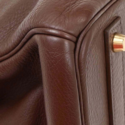 Hermes Havane Taurillon Clemence Birkin 40 Handbag