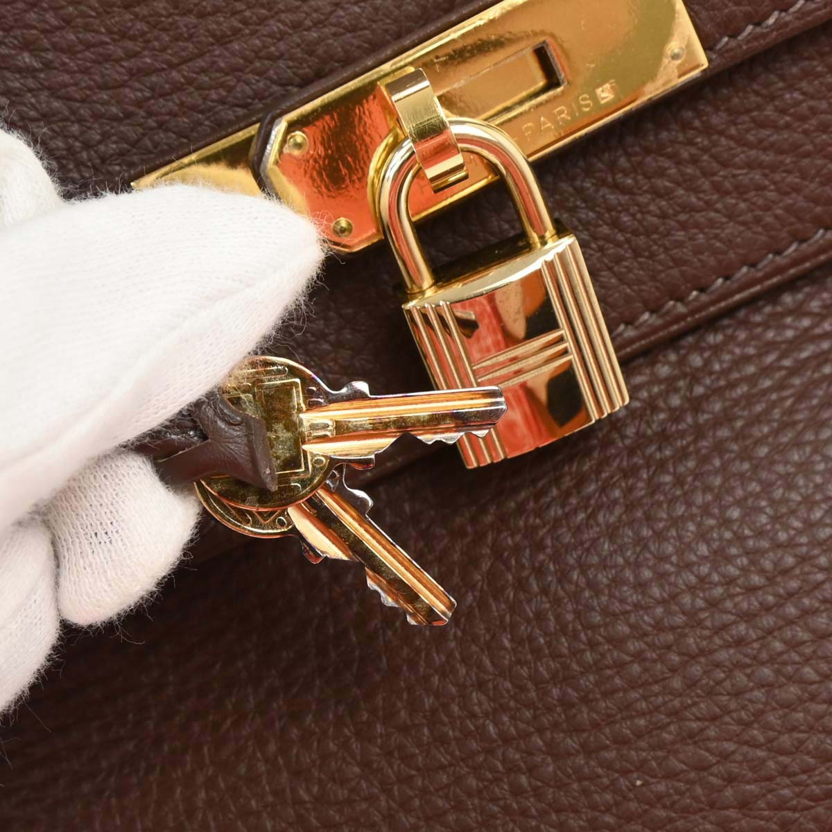 Hermes Havane Taurillon Clemence Birkin 40 Handbag