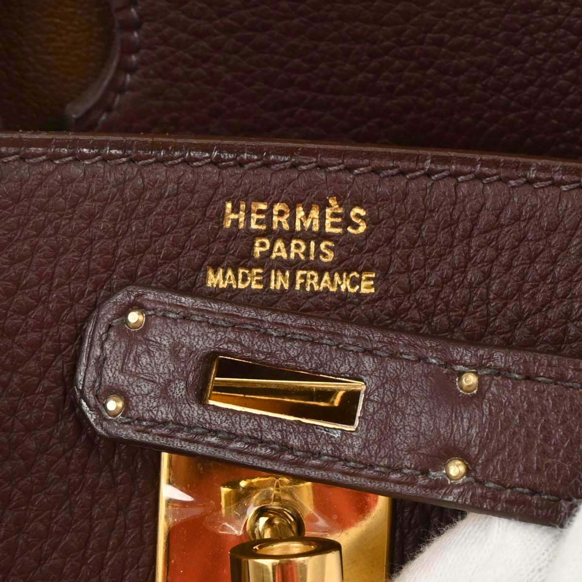 Hermes Havane Taurillon Clemence Birkin 40 Handbag