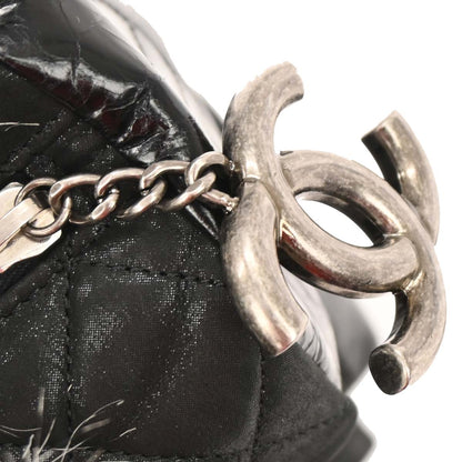 Chanel 2010-2011* Gray Iridescent Calfskin Fantasy Fur Backpack