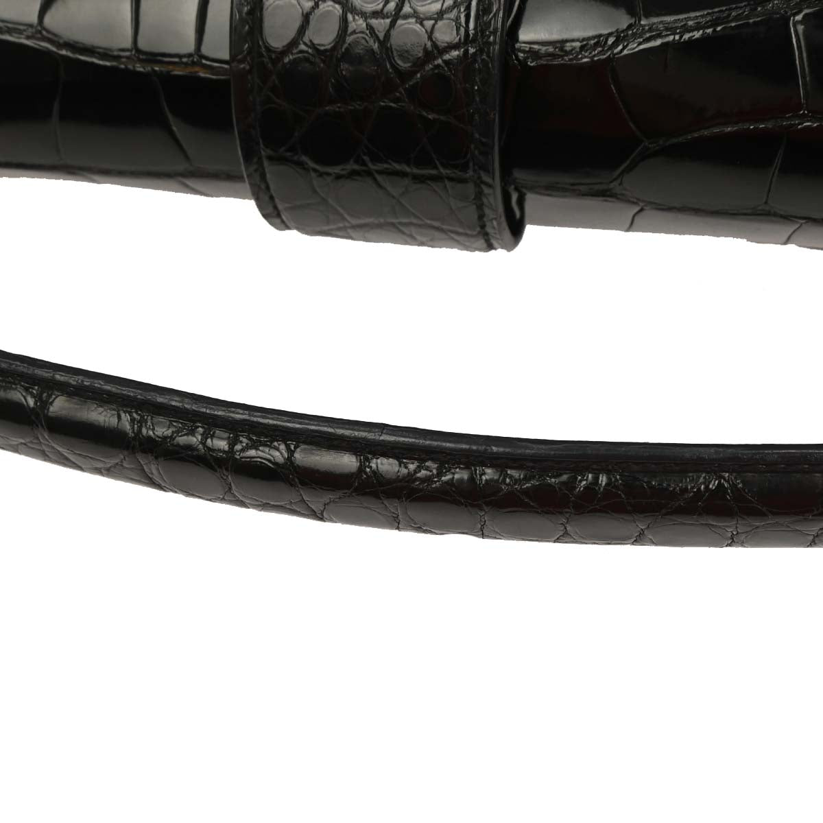 Prada * Black Crocodile Handbag