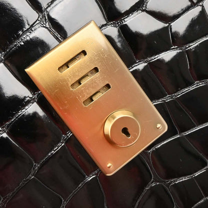 Prada * Black Crocodile Handbag