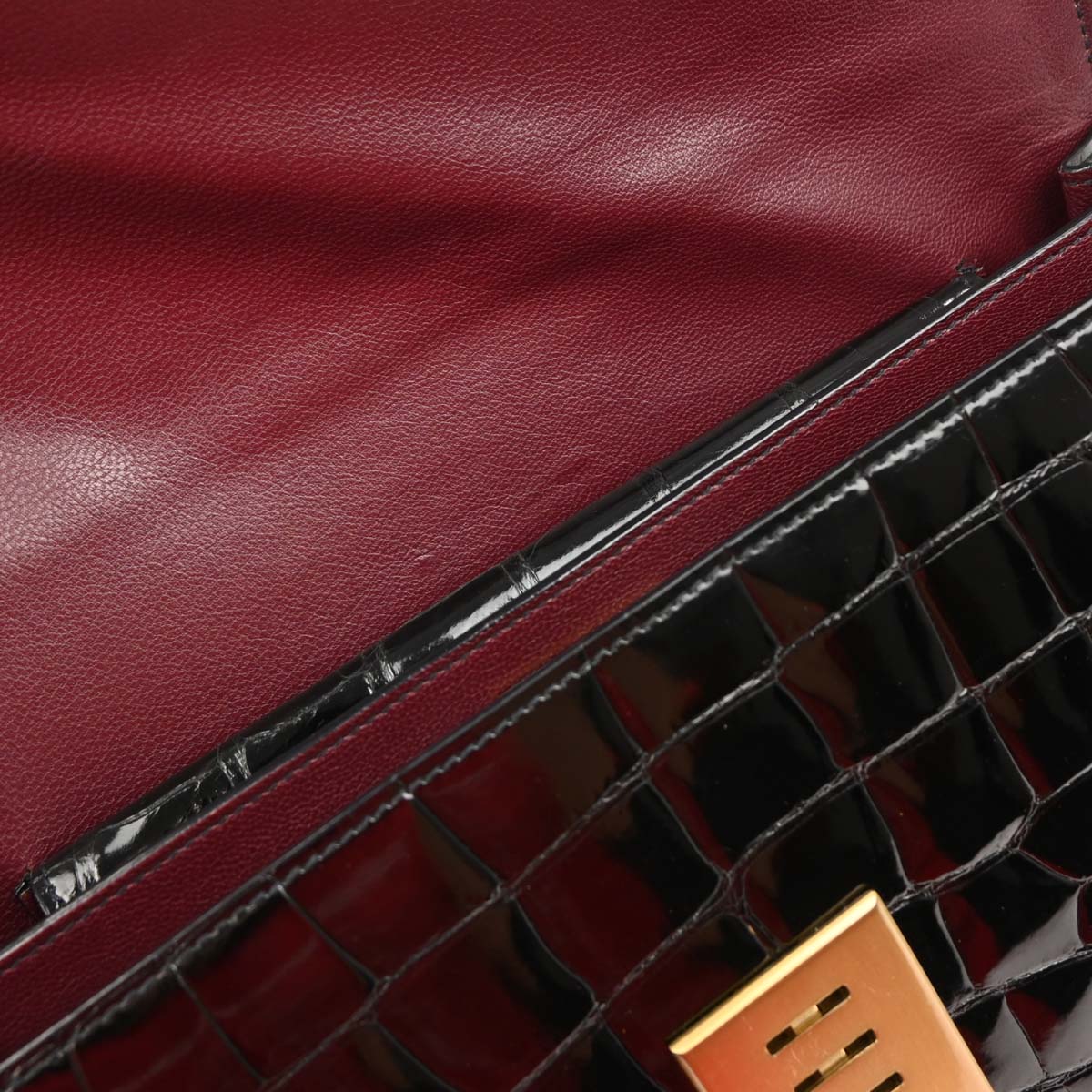 Prada * Black Crocodile Handbag