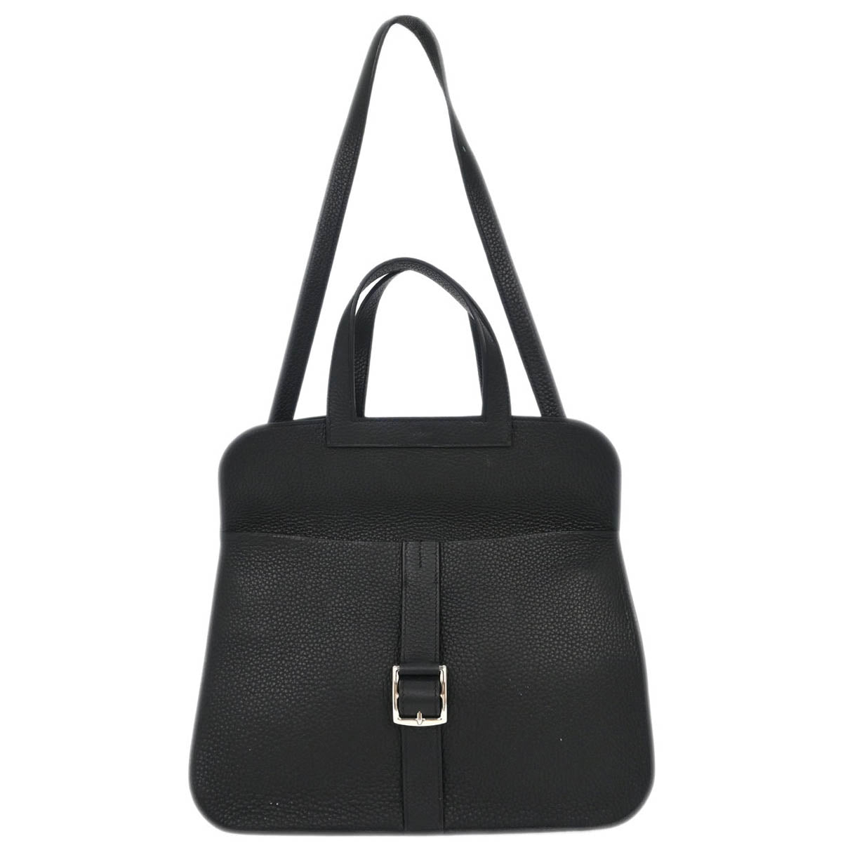 Hermes Black Taurillon Clemence Halzan 31 2way Shoulder Tote Bag