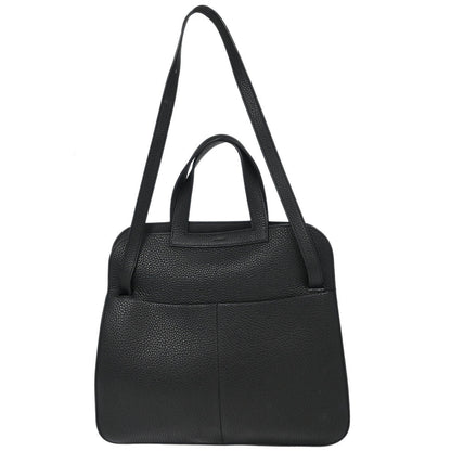 Hermes Black Taurillon Clemence Halzan 31 2way Shoulder Tote Bag