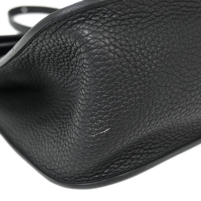 Hermes Black Taurillon Clemence Halzan 31 2way Shoulder Tote Bag