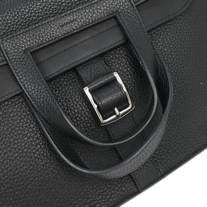 Hermes Black Taurillon Clemence Halzan 31 2way Shoulder Tote Bag