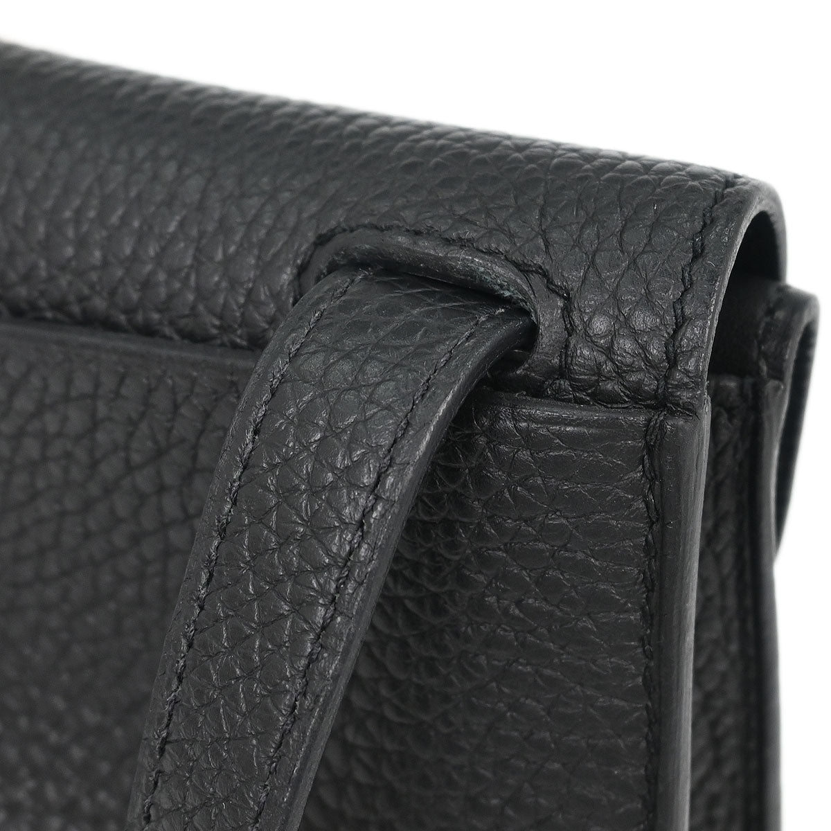 Hermes Black Taurillon Clemence Halzan 31 2way Shoulder Tote Bag