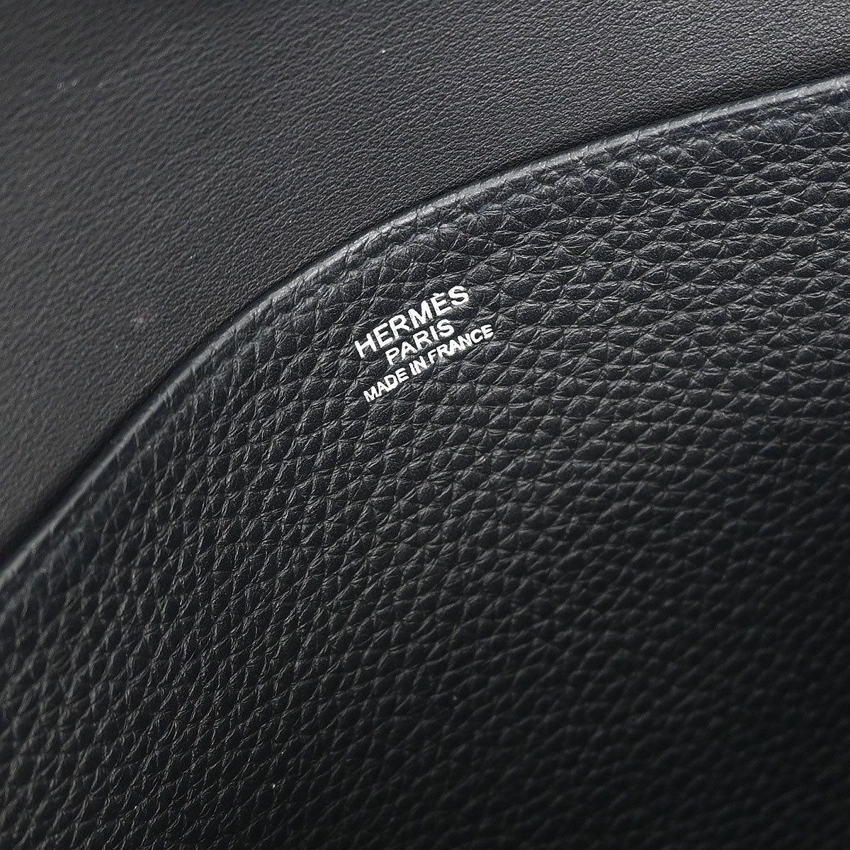 Hermes Black Taurillon Clemence Halzan 31 2way Shoulder Tote Bag