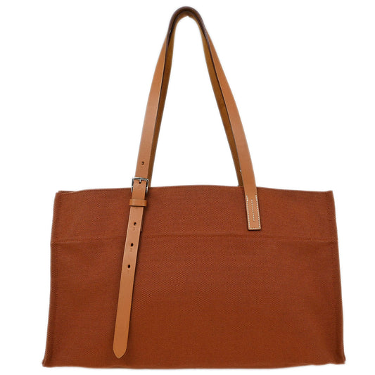 Hermes Brown Canvas Etriviere Elan Tote Bag