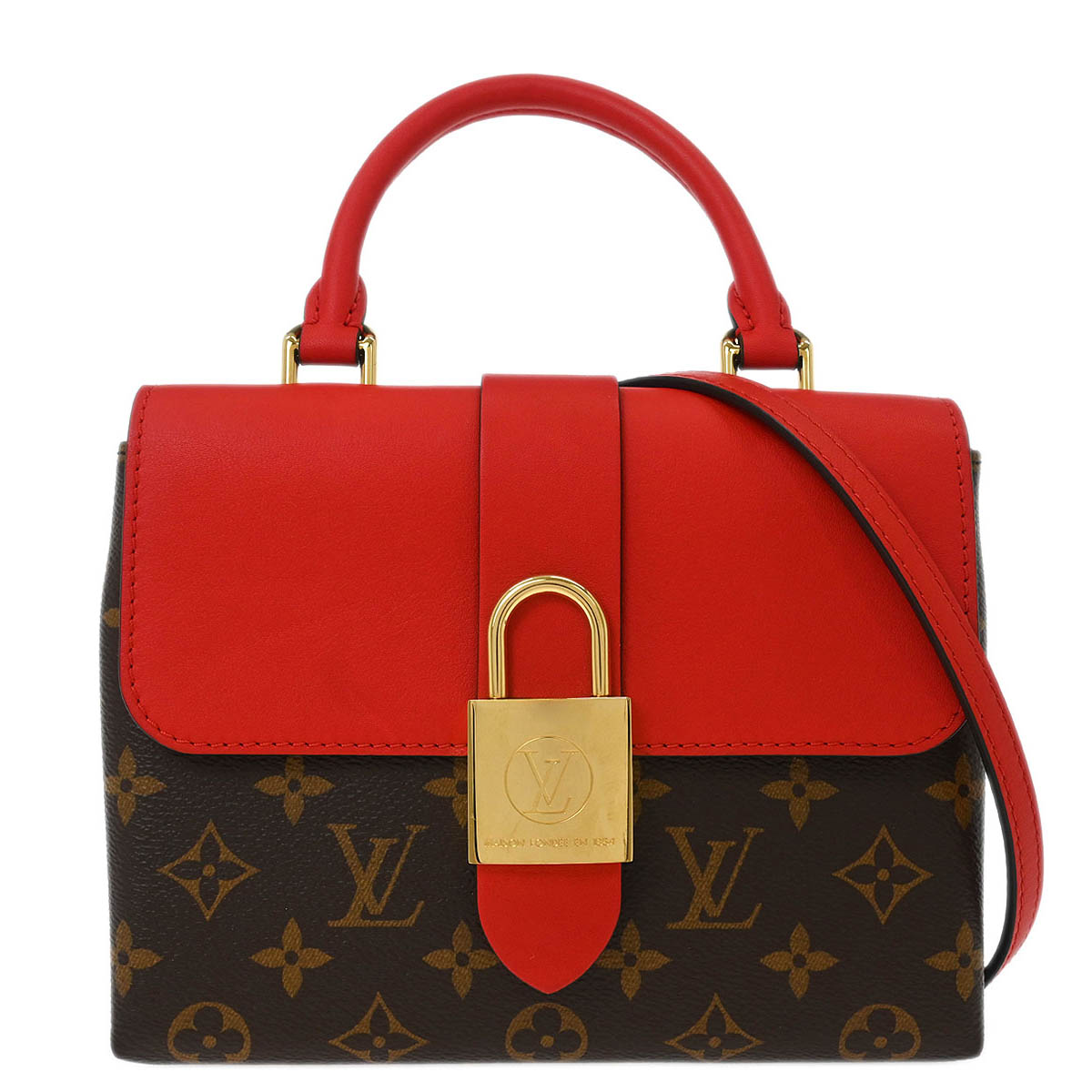 Louis Vuitton Red Monogram Locky BB 2way Shoulder Handbag M44322