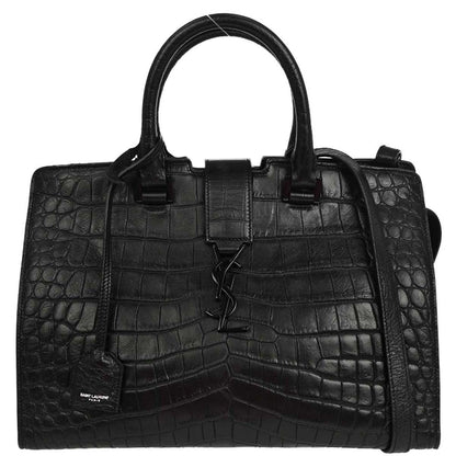 Saint Laurent * Black Cabas 2way Shoulder Handbag