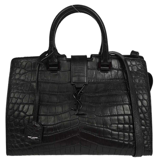 Saint Laurent * Black Cabas 2way Shoulder Handbag