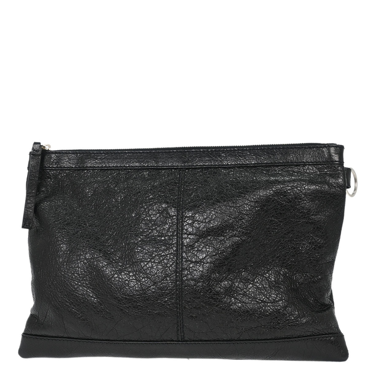Balenciaga Black Leather Clip M Clutch Bag