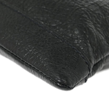 Balenciaga Black Leather Clip M Clutch Bag