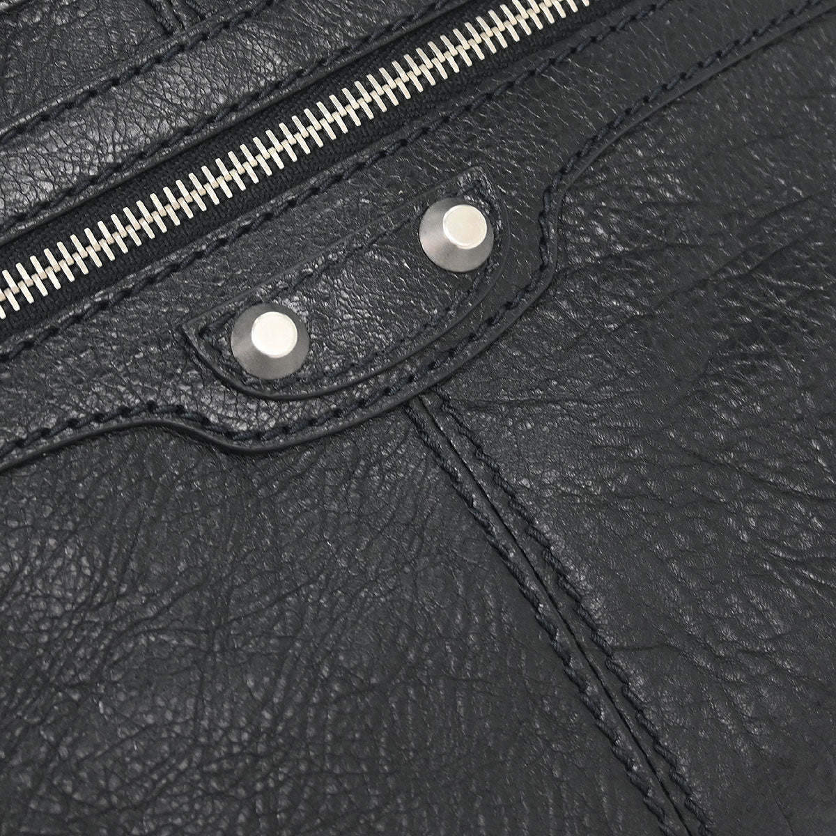 Balenciaga Black Leather Clip M Clutch Bag