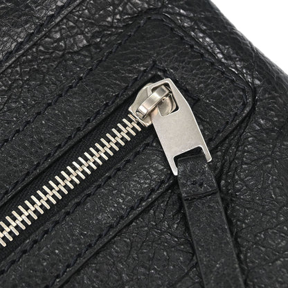 Balenciaga Black Leather Clip M Clutch Bag
