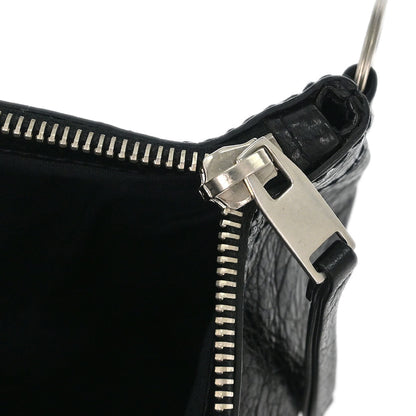Balenciaga Black Leather Clip M Clutch Bag