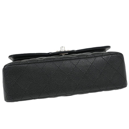 Chanel 2019 Black Caviar Small Classic Double Flap Shoulder Bag