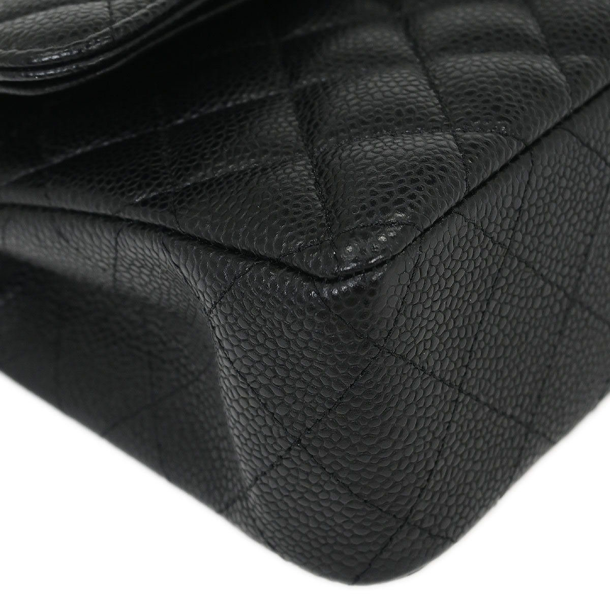 Chanel 2019 Black Caviar Small Classic Double Flap Shoulder Bag