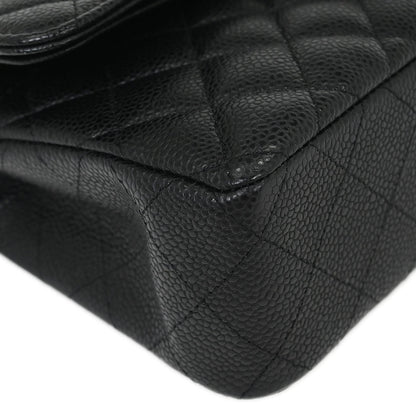 Chanel 2019 Black Caviar Small Classic Double Flap Shoulder Bag