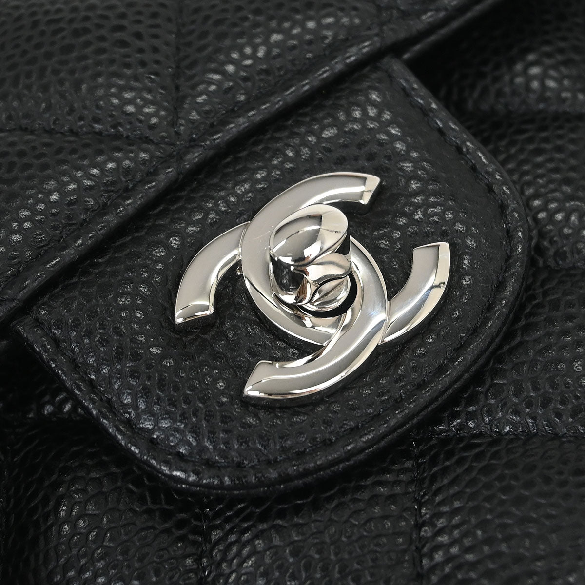 Chanel 2019 Black Caviar Small Classic Double Flap Shoulder Bag