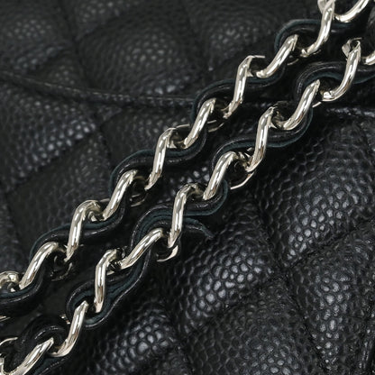 Chanel 2019 Black Caviar Small Classic Double Flap Shoulder Bag