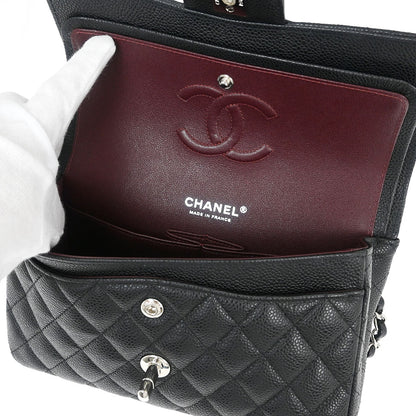 Chanel 2019 Black Caviar Small Classic Double Flap Shoulder Bag