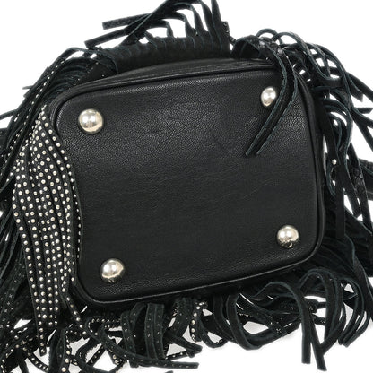 Saint Laurent Black Emmanuelle Fringe Shoulder Bag