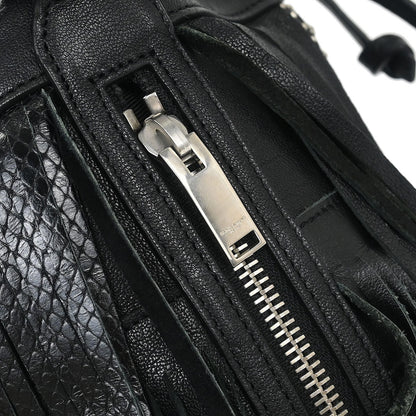 Saint Laurent Black Emmanuelle Fringe Shoulder Bag