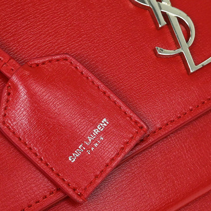Saint Laurent Red Leather Sunset Shoulder Bag