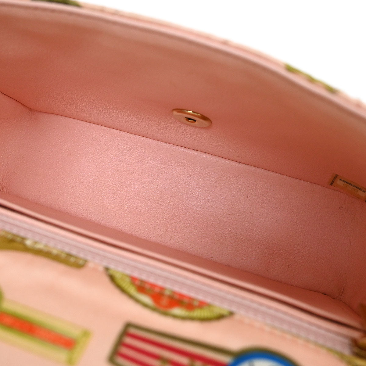 Chanel 2017 Pink Satin Cuba Cigare Print Shoulder Bag